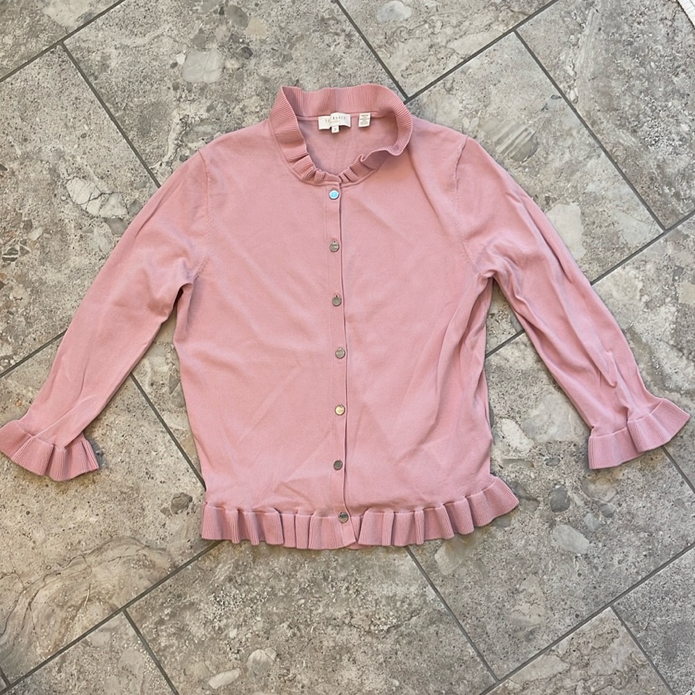 Ted Baker London - Treesa Frill Detail Cardigan - pink - size 2